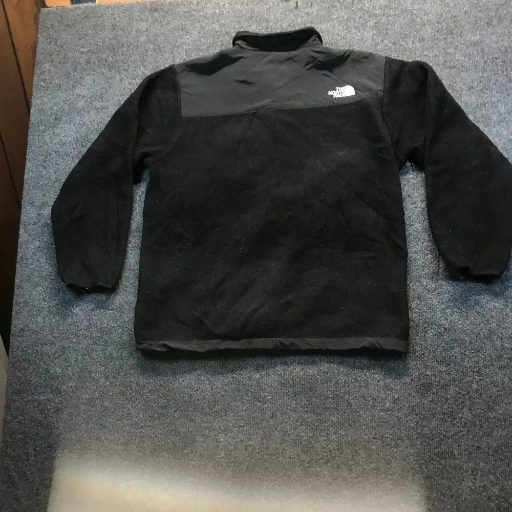 The North Face Denali Fleece Jacket Boys XL Black Good Full Zip Mock Neck Coat